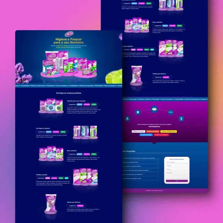 Print do landing page Aktiv - serviços