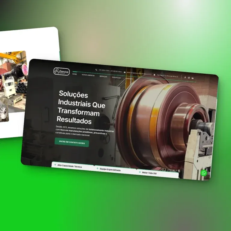 Print do institucional All Service - engenharia