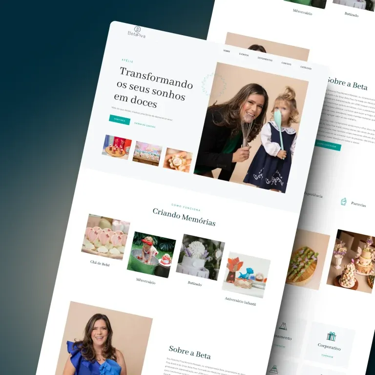 Print do landing page Beta Piva - gastronomia