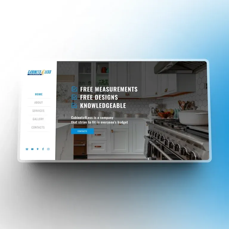Print do institucional Cabinets 4 Less - arquitetura