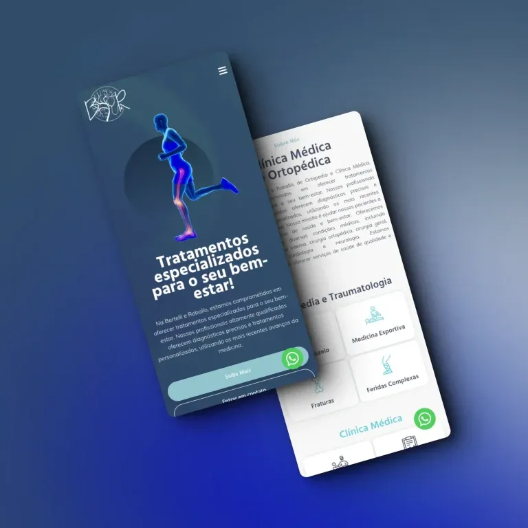 Print do landing page Clínica BOR - área da saúde
