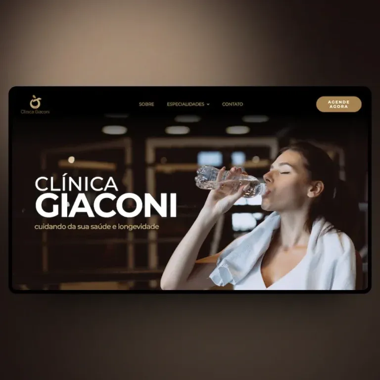 Print do landing page Clínica Giaconi - área da saúde
