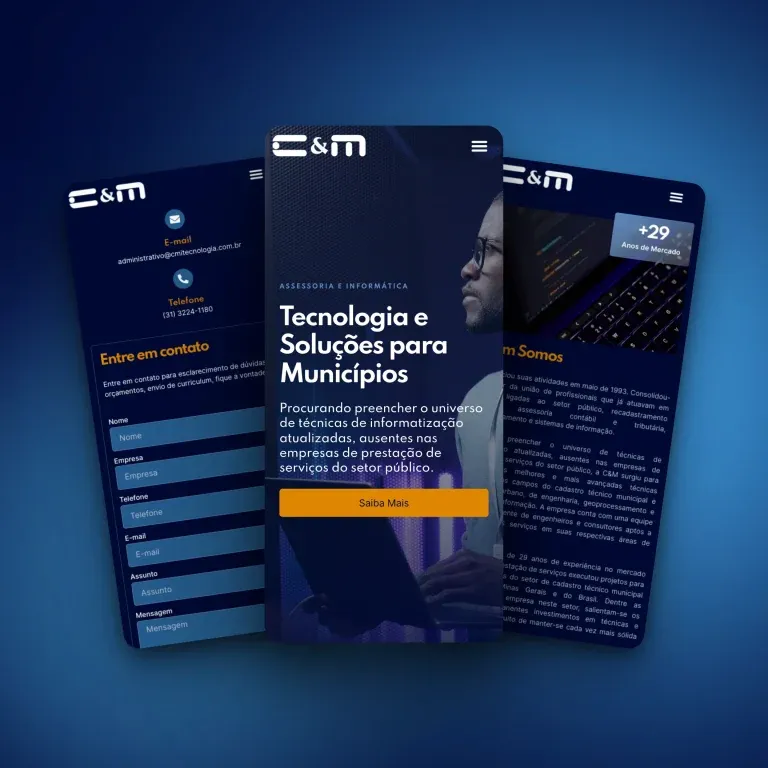 Print do landing page C&M Tecnologia - tecnologia