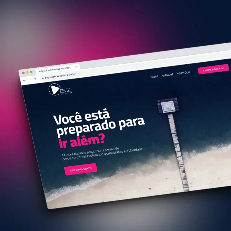 Print do institucional Deck Criativo - marketing