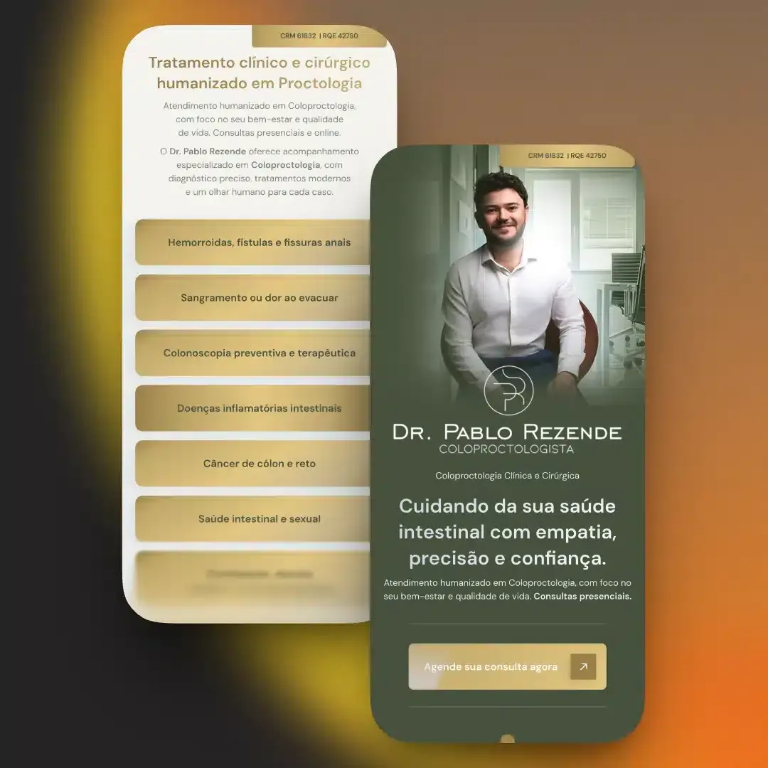 landing page para coloproctologista dr pablo rezende belo horizonte