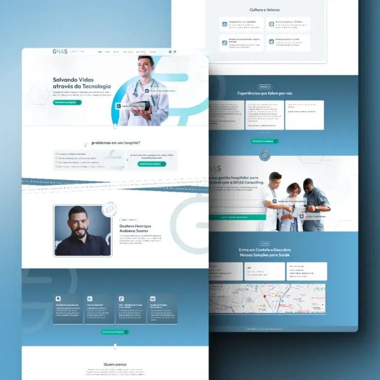 Print do landing page GHAS Consulting - tecnologia