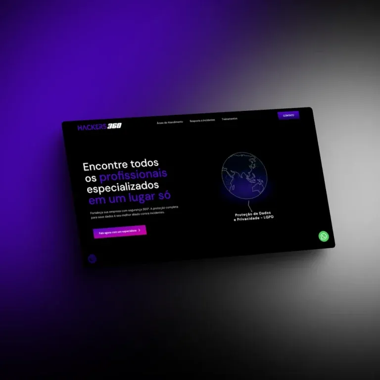 Print do landing page Hackers 360