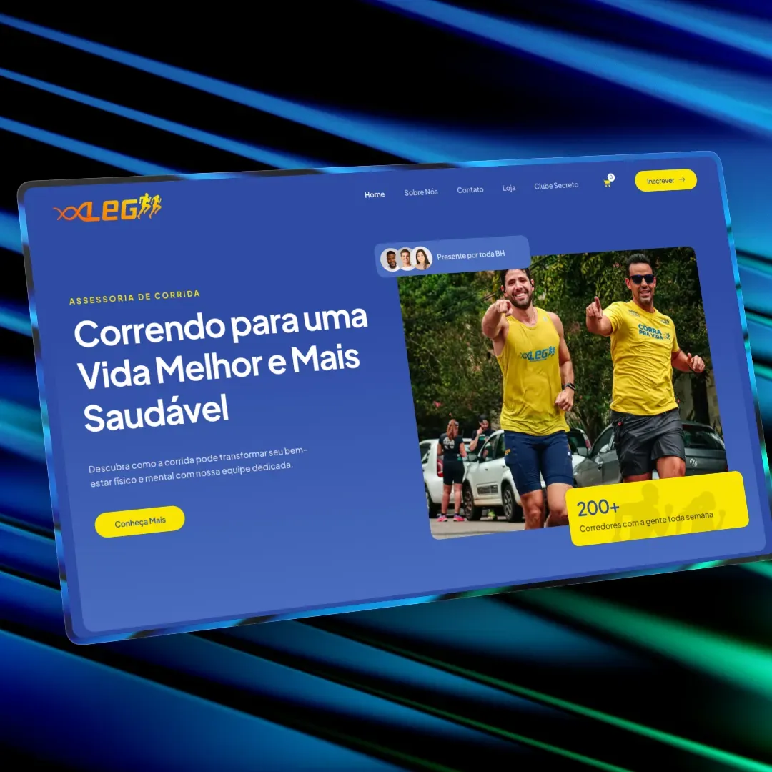 Print do e-commerce Leg Runners - esporte