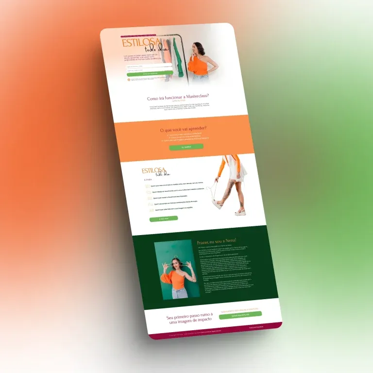 Print do landing page Masterclass NMV - cursos