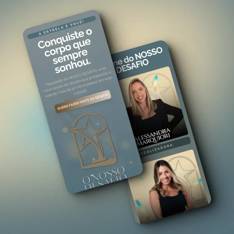 Print do landing page O Nosso Desafio - cursos