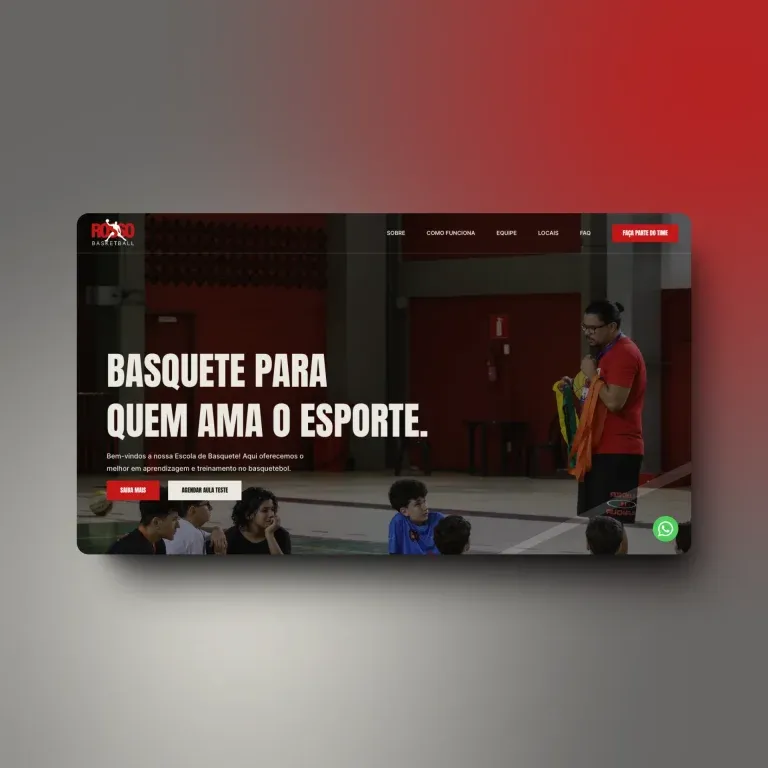 Print do landing page Rosso - esporte