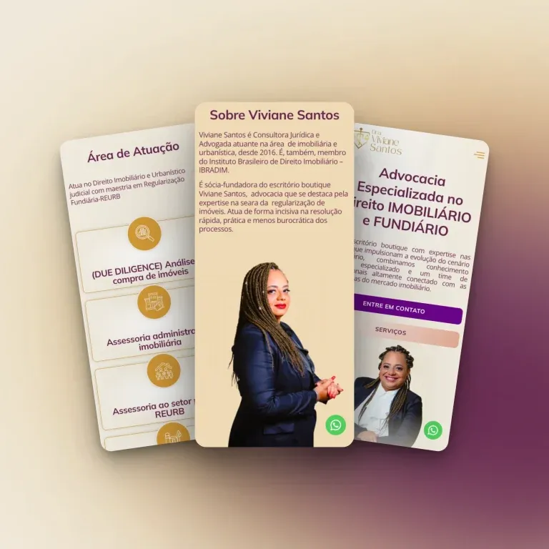 Print do landing page Viviane Santos - advocacia