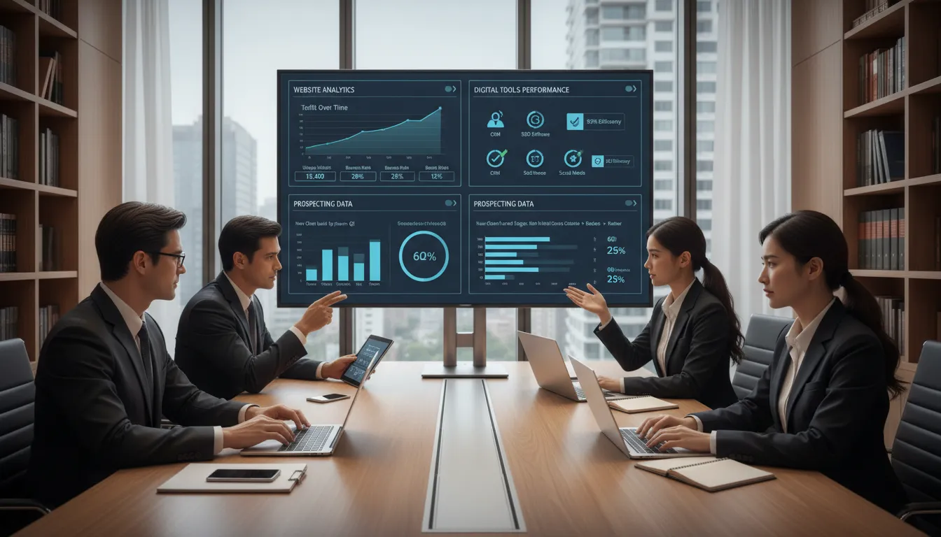 Escritório focado em indicadores e ferramentas digitais para captação e análise de clientes jurídicos.