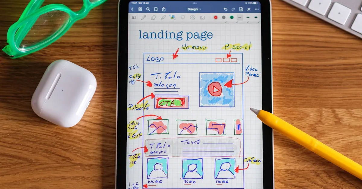Ilustração da seção: Por Que Usar Wireframes em Landing Pages de Captura de Leads?