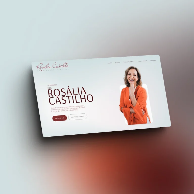Print do landing page Dra. Rosália Castilho - área da saúde