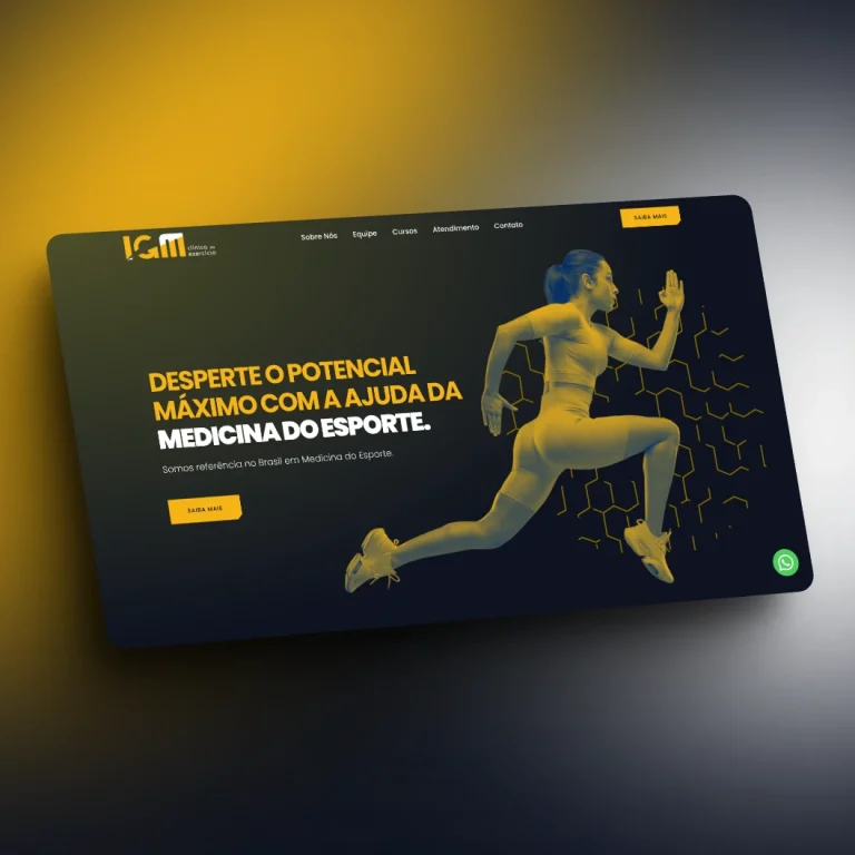 Print do landing page Instituto IGM - área da saúde