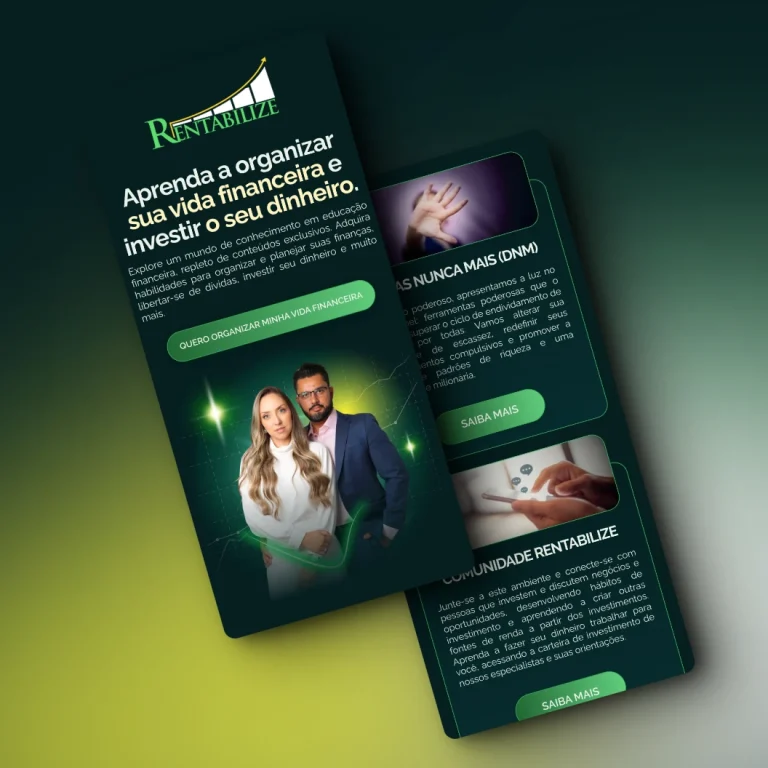 Print do landing page Rentabilize - cursos