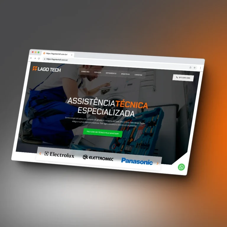 Print do landing page Lago Tech - serviços