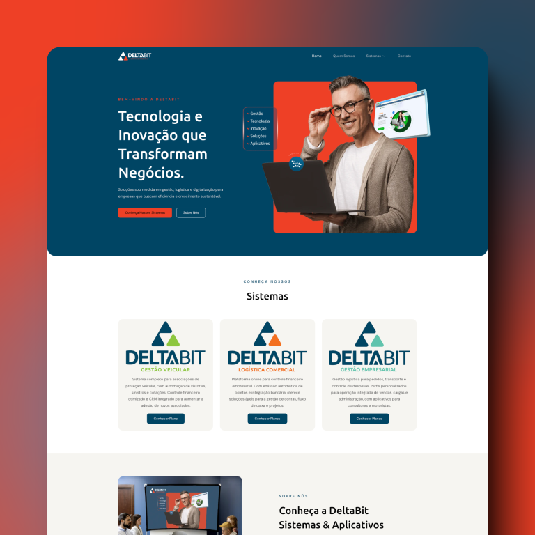Print do institucional DeltaBit - tecnologia
