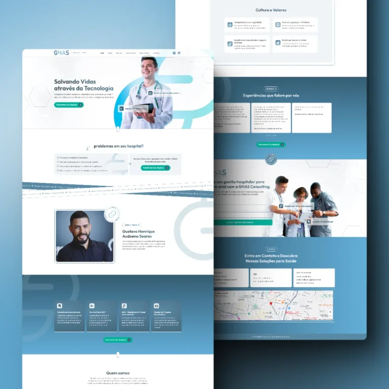 Print do landing page GHAS Consulting - tecnologia