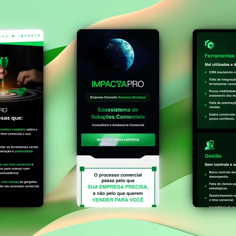 Print do landing page Impacta Pro - marketing