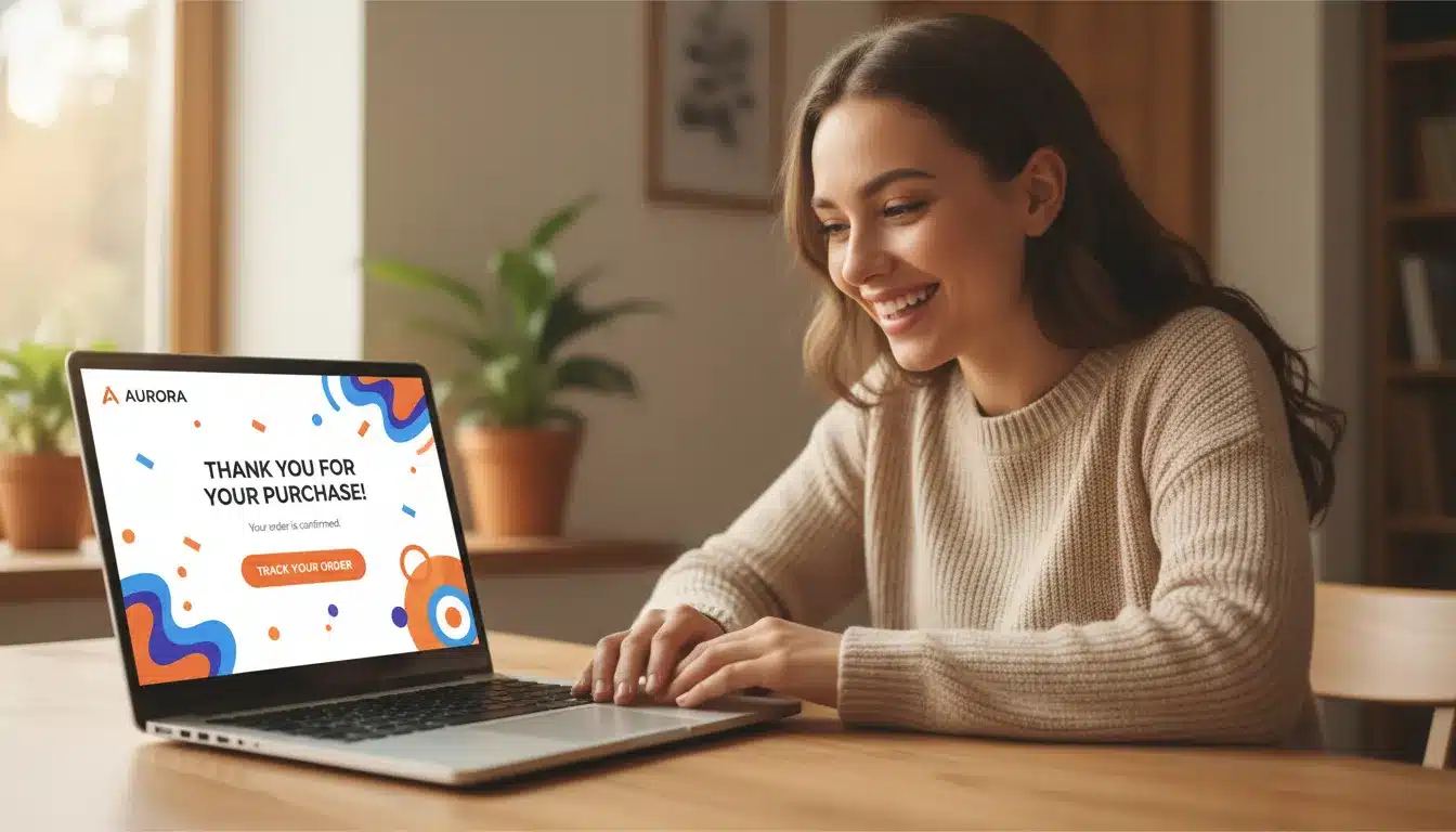 Template de Página de Agradecimento para Loja Virtual Pós-Compra
