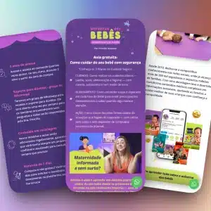 Print do landing page Universo dos Bebês - cursos